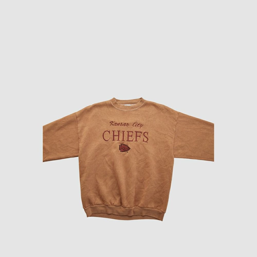 Kansas City Chiefs Logo 7 90s Pullover Sweatshirt - Clay Vintage outlet