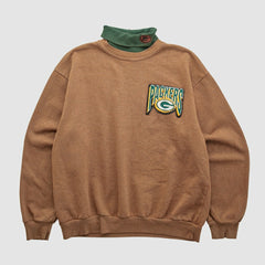 Green Bay Packers Majestic 90s Pullover Sweatshirt - Clay Vintage on sale