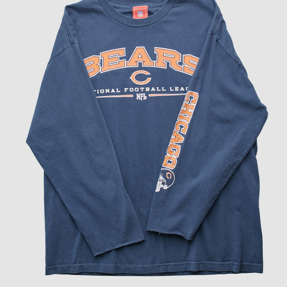 Chicago Bears NFL 2000s Long Sleeve T-shirt - Navy Vintage sale