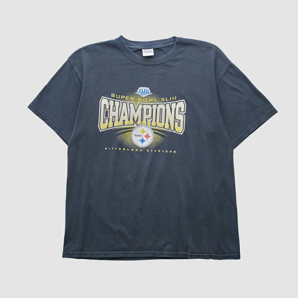 Pittsburgh Steelers Gildan 2009 T-shirt - Black Vintage discount