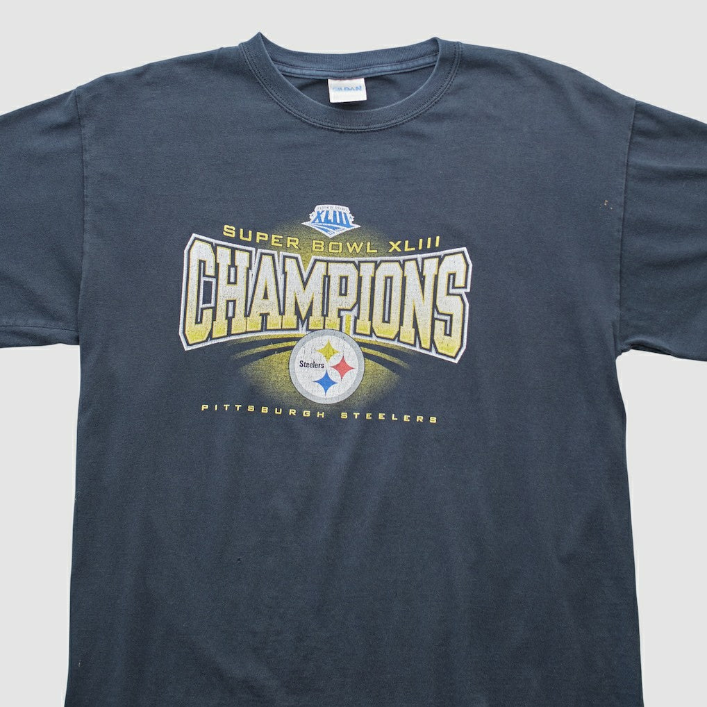 Pittsburgh Steelers Gildan 2009 T-shirt - Black Vintage discount