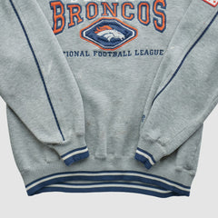 Denver Broncos Lee Apparel 90s Pullover Sweatshirt - Heather Gray Vintage outlet