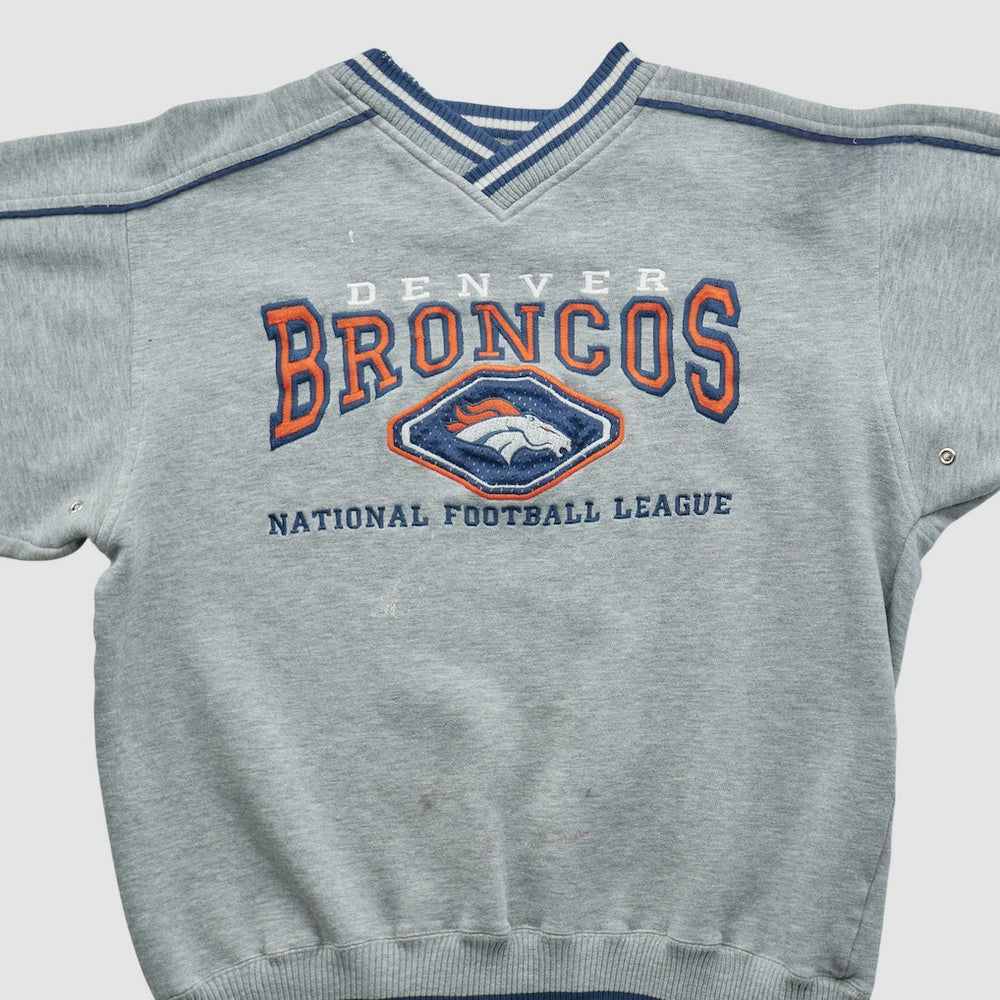 Denver Broncos Lee Apparel 90s Pullover Sweatshirt - Heather Gray Vintage outlet