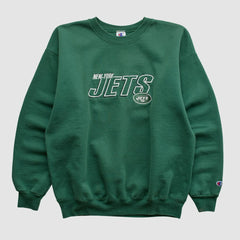 New York Jets Champion 2000s Pullover Sweatshirt - Green Vintage sale