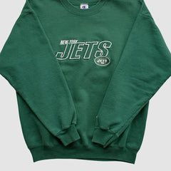 New York Jets Champion 2000s Pullover Sweatshirt - Green Vintage sale