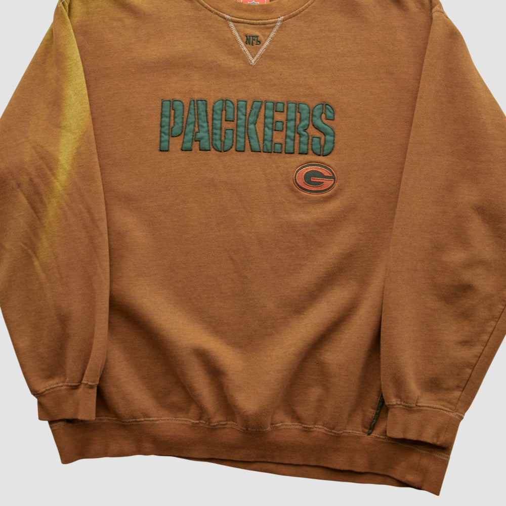 Green Bay Packers NFL 2000s Pullover Sweatshirt - Brown Vintage for sale