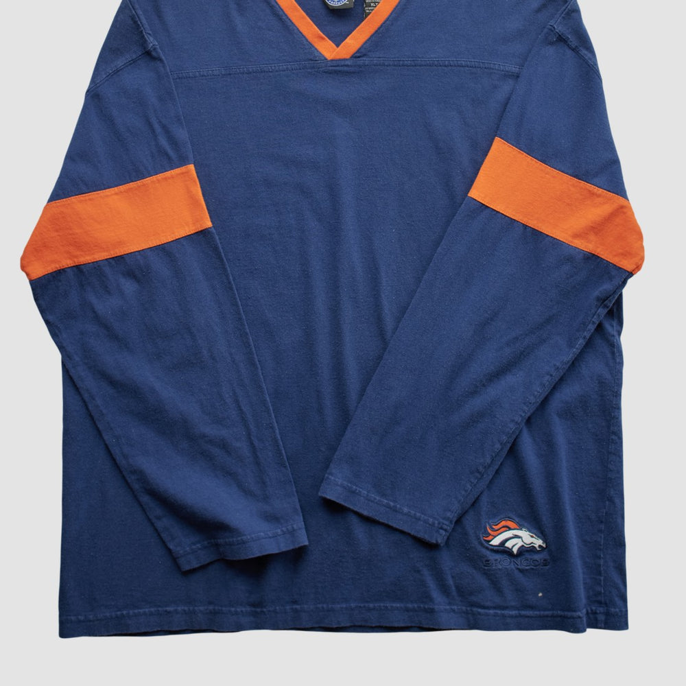 Denver Broncos NFL 2000s Long Sleeve T-shirt - Navy Vintage online