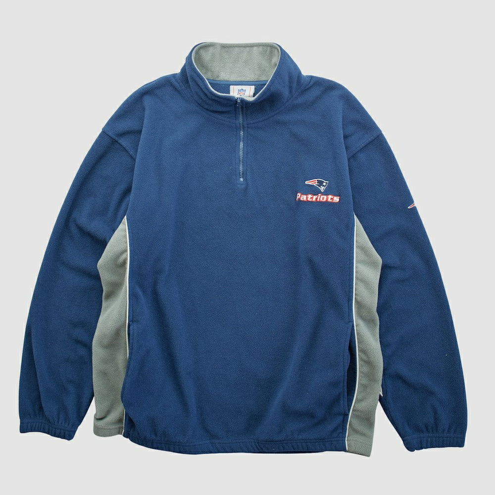 New England Patriots NFL 2000s 1/4 Zip Sweatshirt - Navy Vintage cheap