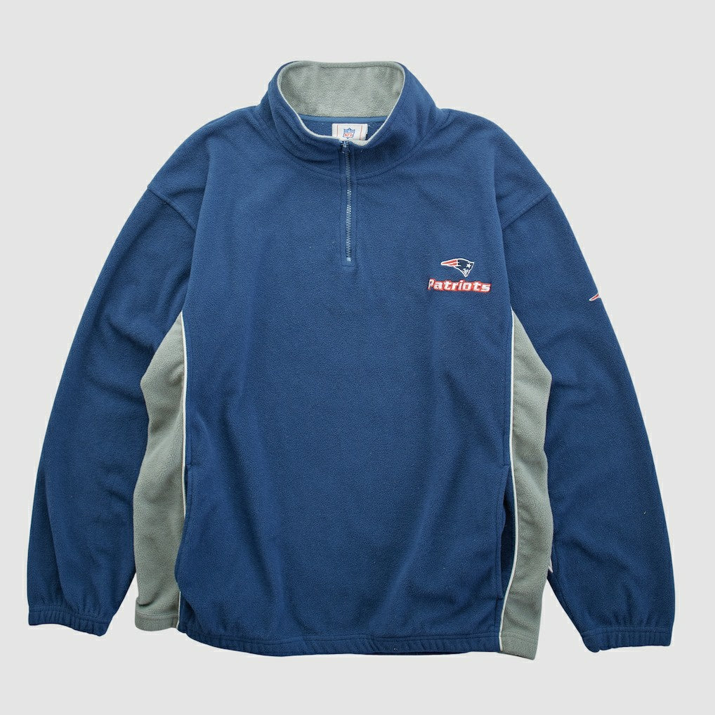 New England Patriots NFL 2000s 1/4 Zip Sweatshirt - Navy Vintage cheap
