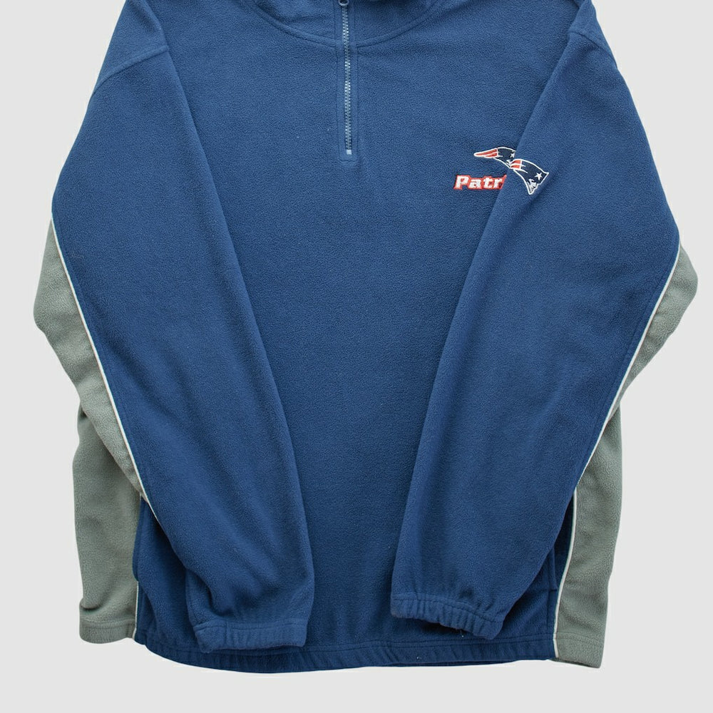 New England Patriots NFL 2000s 1/4 Zip Sweatshirt - Navy Vintage cheap