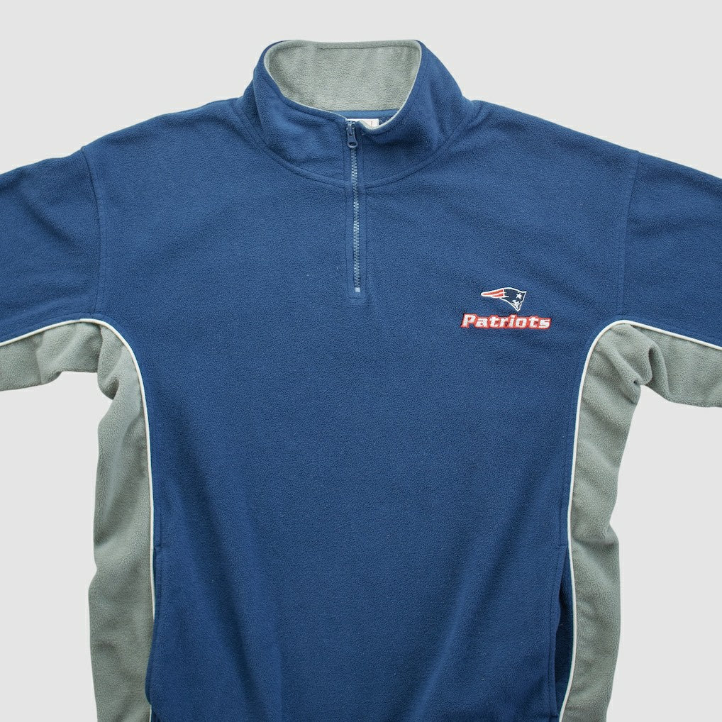 New England Patriots NFL 2000s 1/4 Zip Sweatshirt - Navy Vintage cheap