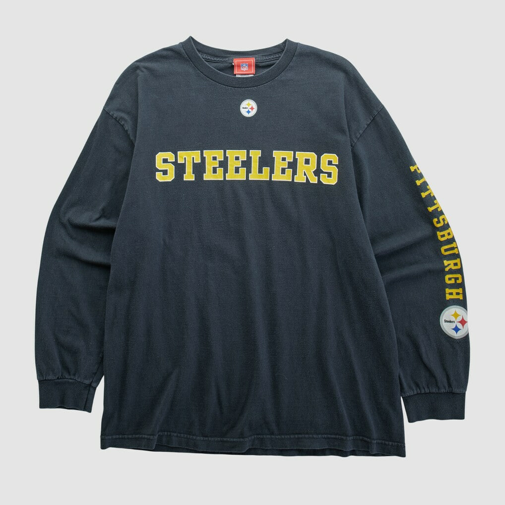 Pittsburgh Steelers NFL 2000s Long Sleeve T-shirt - Black Vintage cheap