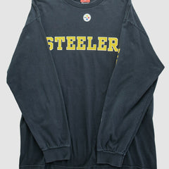 Pittsburgh Steelers NFL 2000s Long Sleeve T-shirt - Black Vintage cheap