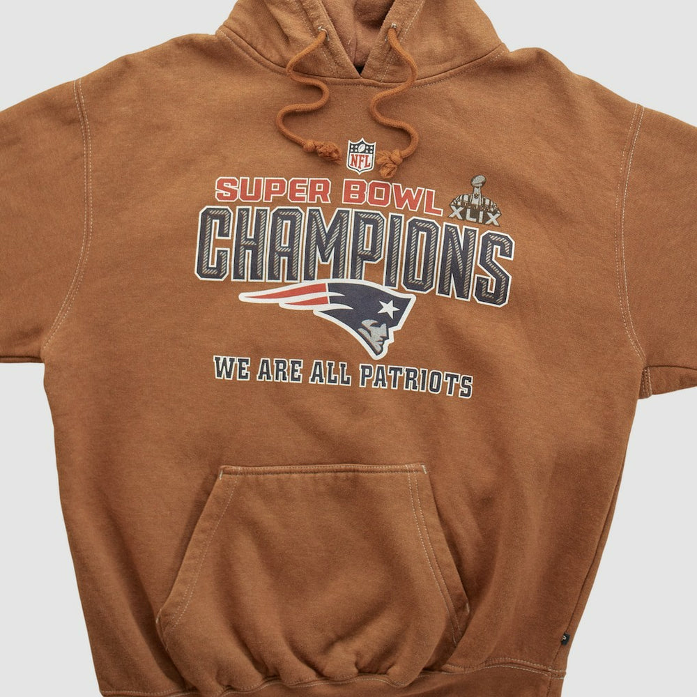 Super Bowl XLIX Pennant Sportswear 2015 Hooded Pullover Sweatshirt - Clay Vintage outlet