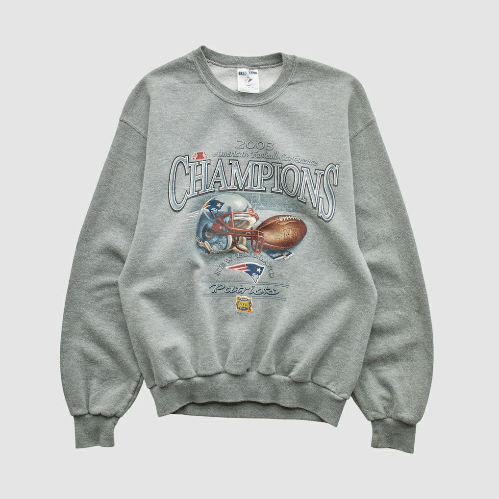 American Football Conference Jerzees 2003 Pullover Sweatshirt - Dark Heather Gray Vintage cheap