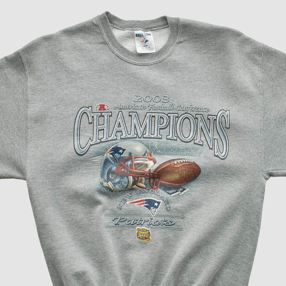 American Football Conference Jerzees 2003 Pullover Sweatshirt - Dark Heather Gray Vintage cheap