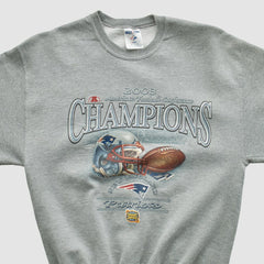 American Football Conference Jerzees 2003 Pullover Sweatshirt - Dark Heather Gray Vintage cheap