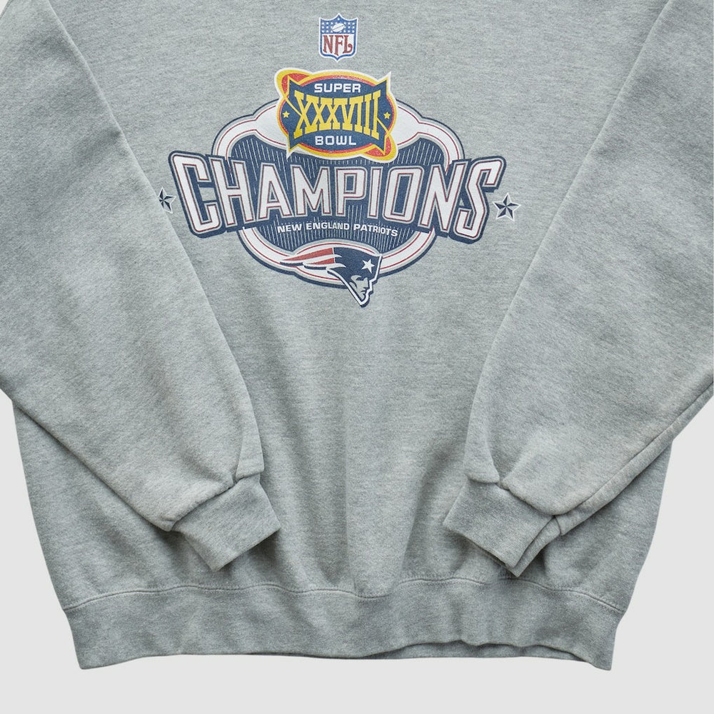 Super Bowl XXXVIII Lee Apparel 2004 Pullover Sweatshirt - Heather Gray Vintage online