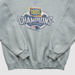 Super Bowl XXXVIII Lee Apparel 2004 Pullover Sweatshirt - Heather Gray Vintage online