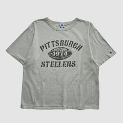 Pittsburgh Steelers Champion 90s T-shirt - Heather Gray Vintage online