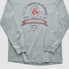 World Series Champions Majestic 2007 Long Sleeve T-shirt - Heather Gray Vintage