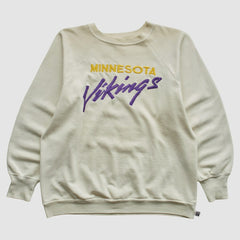 Minnesota Vikings Logo 7 80s Pullover Sweatshirt - White Vintage outlet