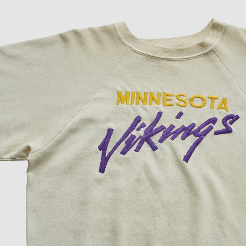 Minnesota Vikings Logo 7 80s Pullover Sweatshirt - White Vintage outlet