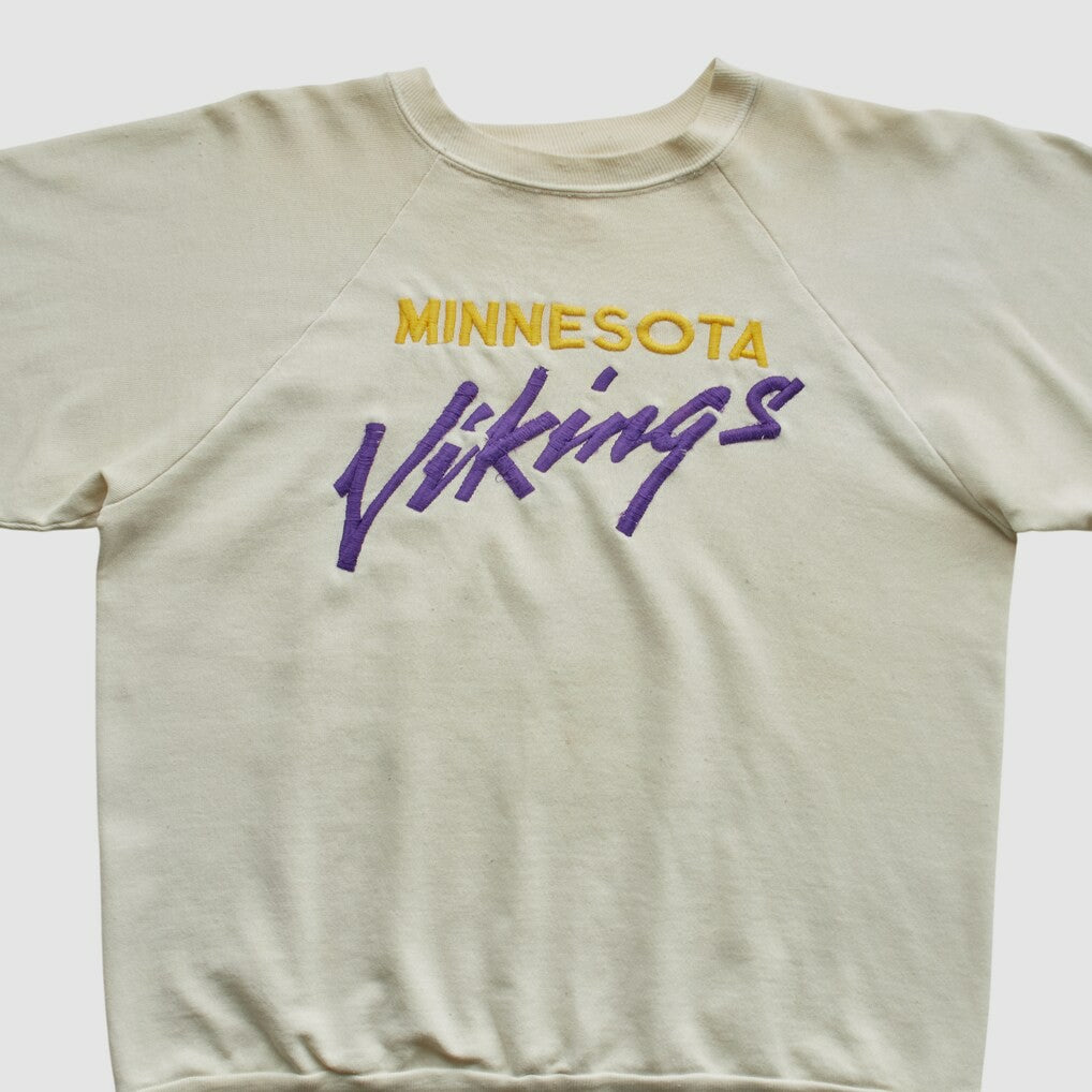 Minnesota Vikings Logo 7 80s Pullover Sweatshirt - White Vintage outlet