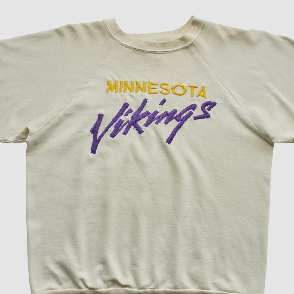 Minnesota Vikings Logo 7 80s Pullover Sweatshirt - White Vintage outlet