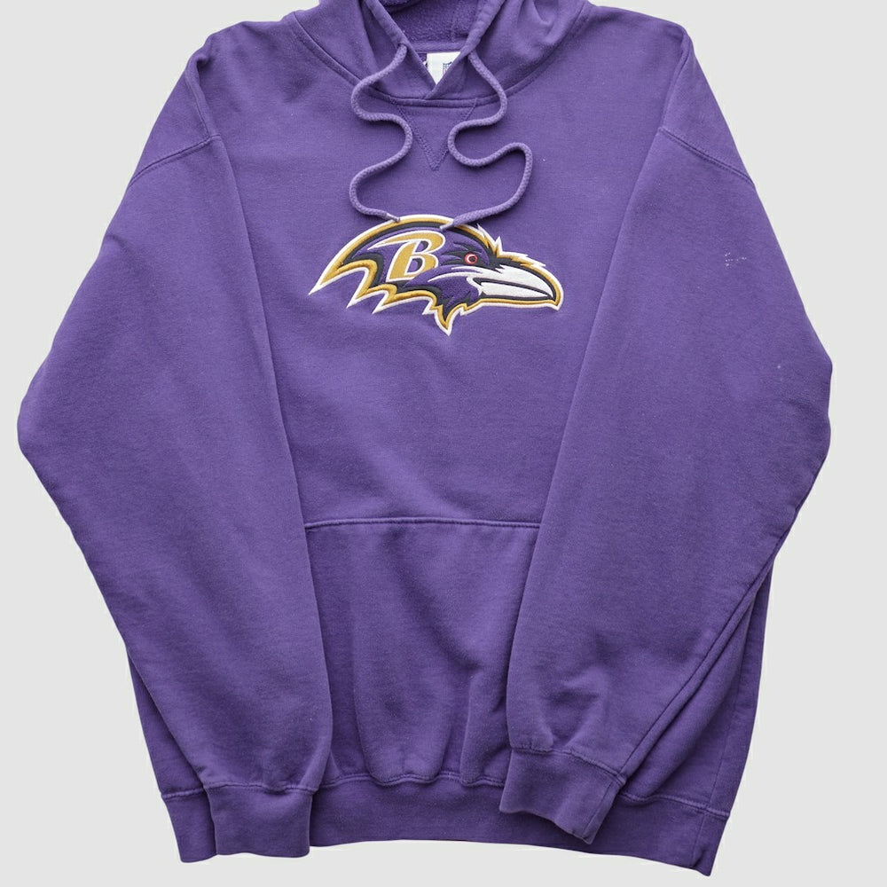 Baltimore Ravens NFL 2000s Hooded Pullover Sweatshirt - Purple Vintage for sale
