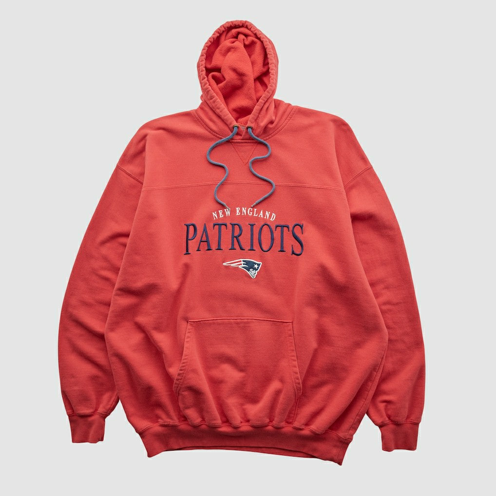 New England Patriots NFL 2000s Hooded Pullover Sweatshirt - Red Vintage discount