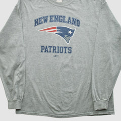 New England Patriots NFL 2000s Long Sleeve T-shirt - Heather Gray Vintage on sale