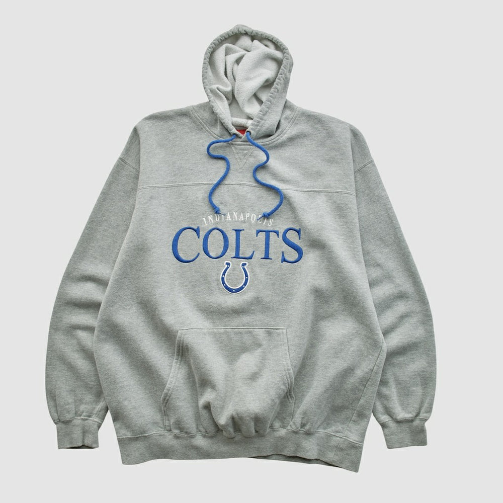 Indianapolis Colts NFL 2000s Hooded Pullover Sweatshirt - Heather Gray Vintage sale