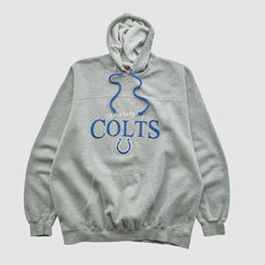 Indianapolis Colts NFL 2000s Hooded Pullover Sweatshirt - Heather Gray Vintage sale