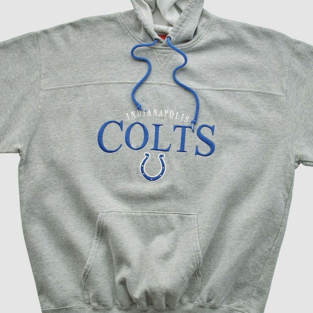Indianapolis Colts NFL 2000s Hooded Pullover Sweatshirt - Heather Gray Vintage sale