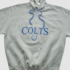 Indianapolis Colts NFL 2000s Hooded Pullover Sweatshirt - Heather Gray Vintage sale