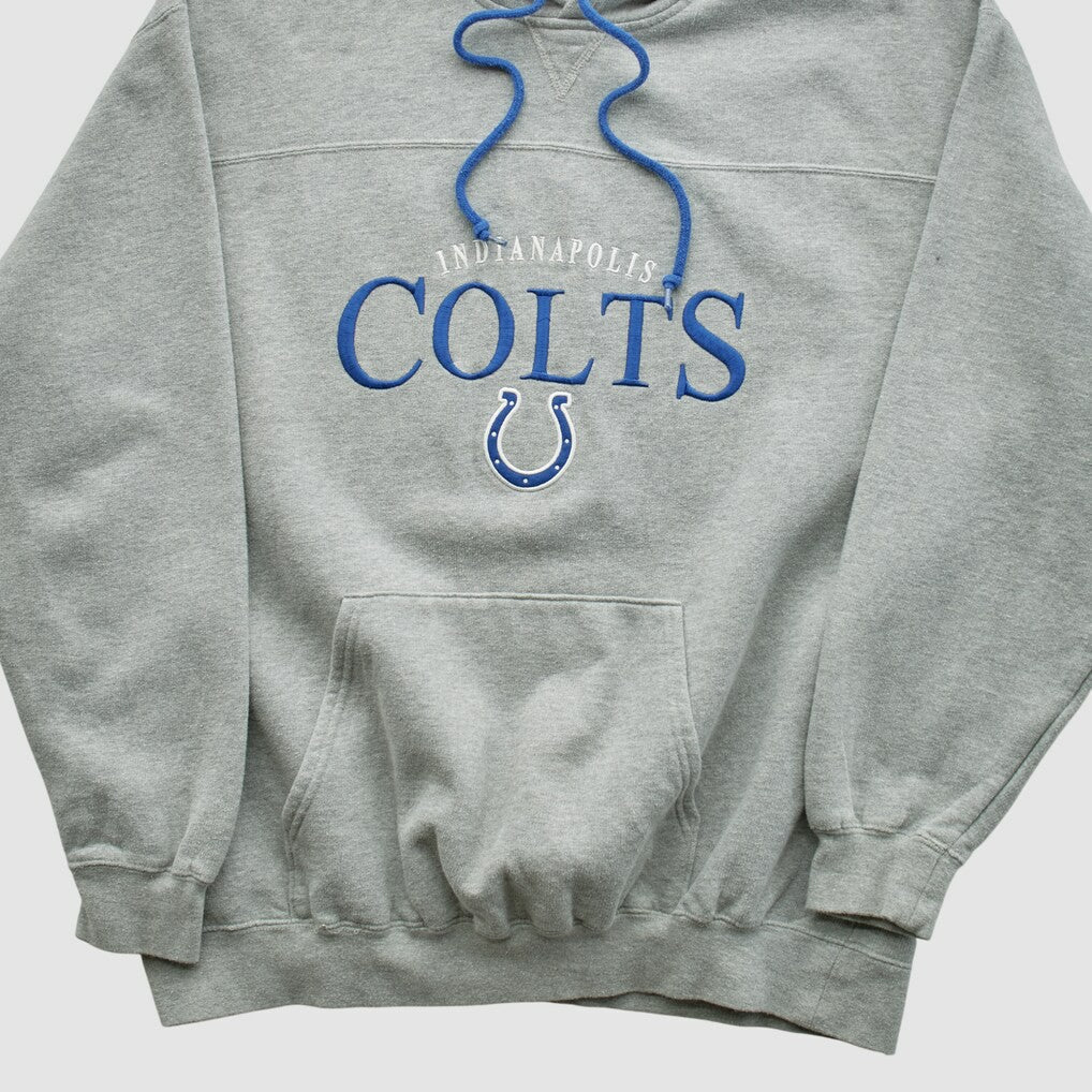 Indianapolis Colts NFL 2000s Hooded Pullover Sweatshirt - Heather Gray Vintage sale