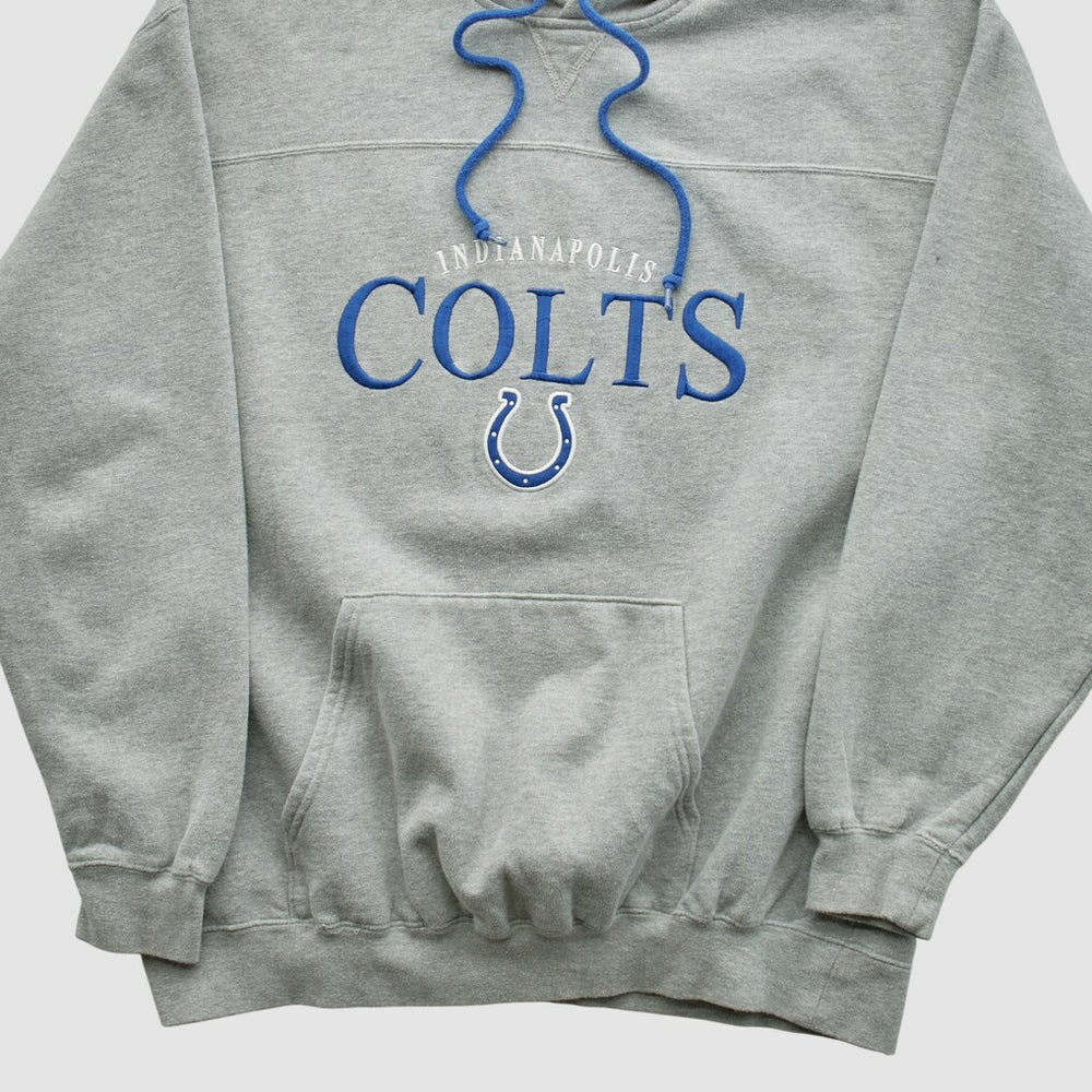Indianapolis Colts NFL 2000s Hooded Pullover Sweatshirt - Heather Gray Vintage sale