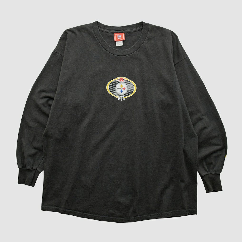 Pittsburgh Steelers NFL 2000s Long Sleeve T-shirt - Black Vintage on sale
