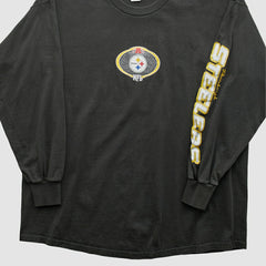 Pittsburgh Steelers NFL 2000s Long Sleeve T-shirt - Black Vintage on sale