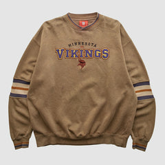 Minnesota Vikings NFL 2000s Pullover Sweatshirt - Clay Vintage on sale