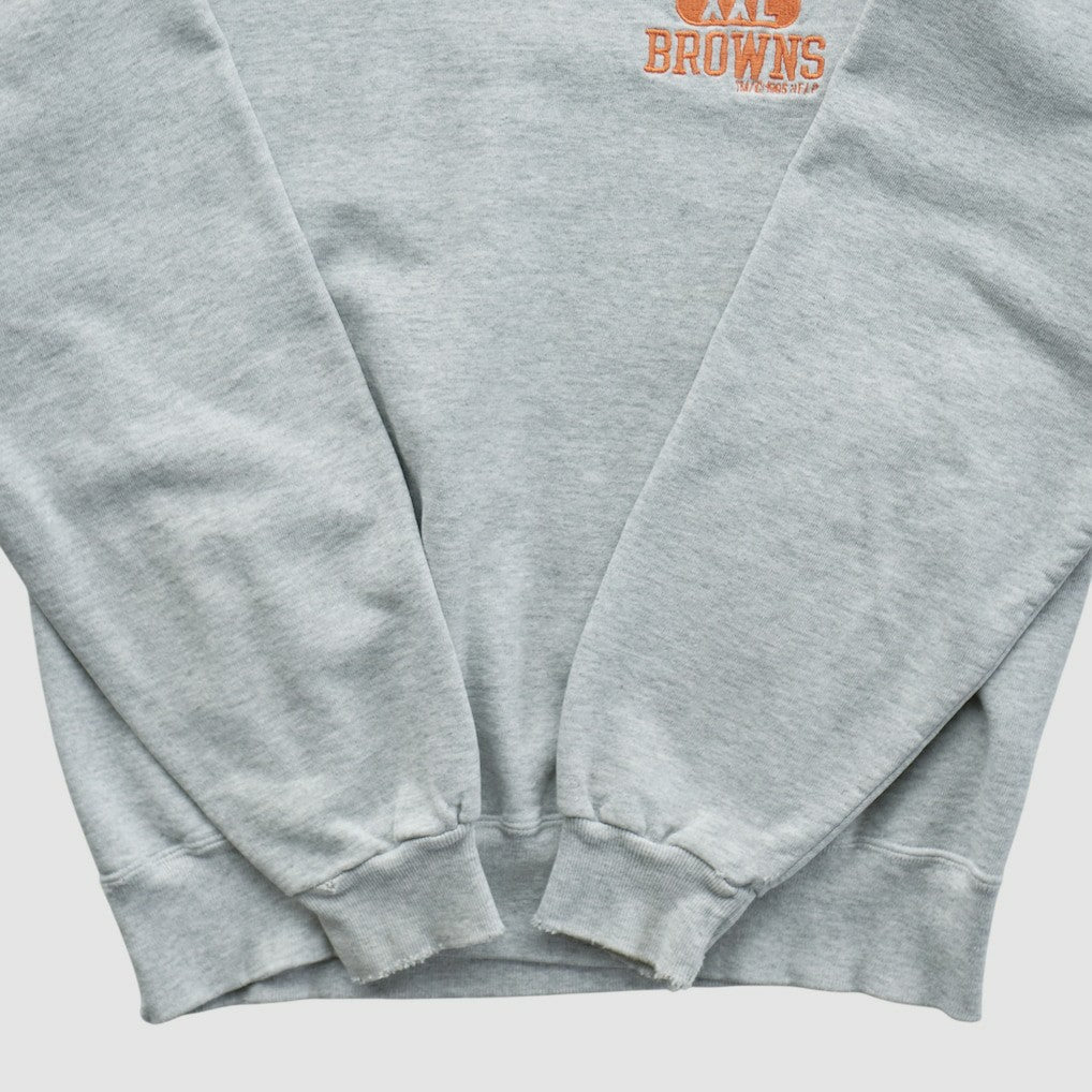 Cleveland Browns Champion 90s Pullover Sweatshirt - Heather Gray Vintage online