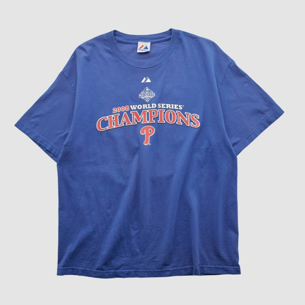 World Series Champions Majestic 2008 T-shirt - Blue Vintage