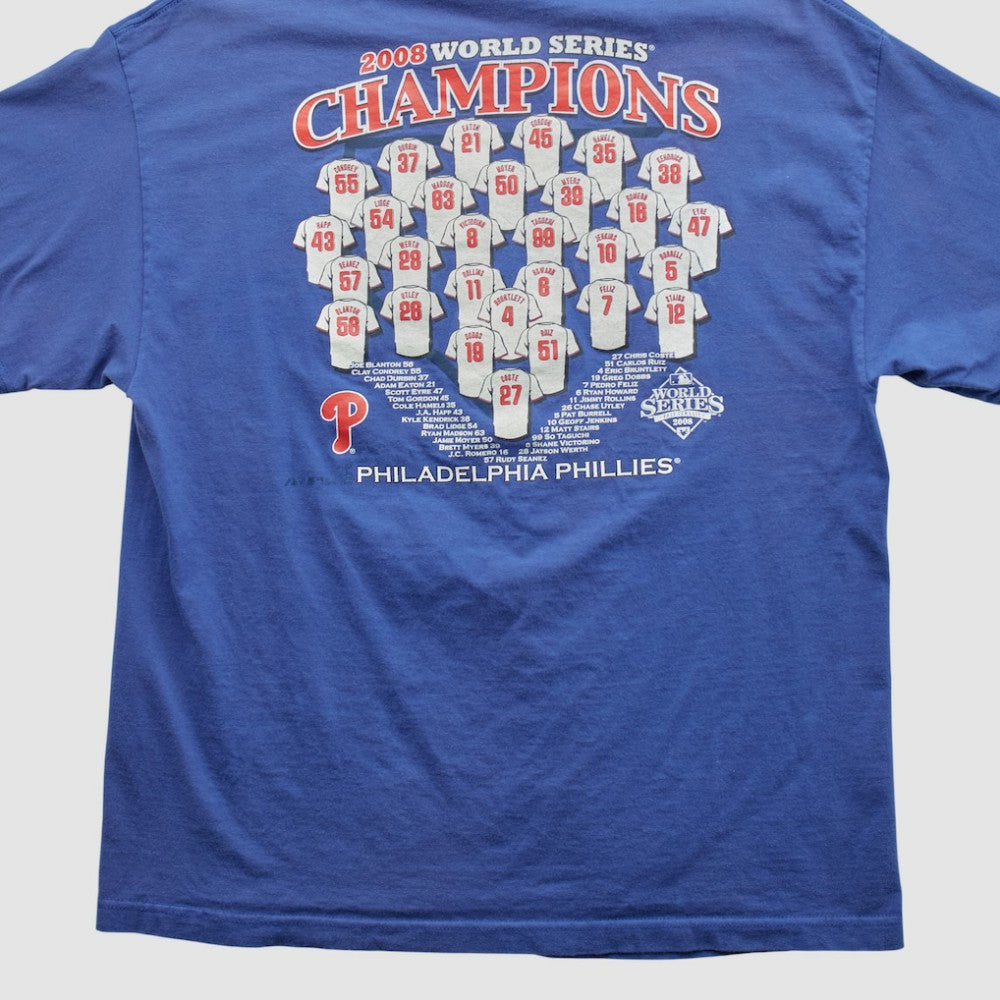 World Series Champions Majestic 2008 T-shirt - Blue Vintage