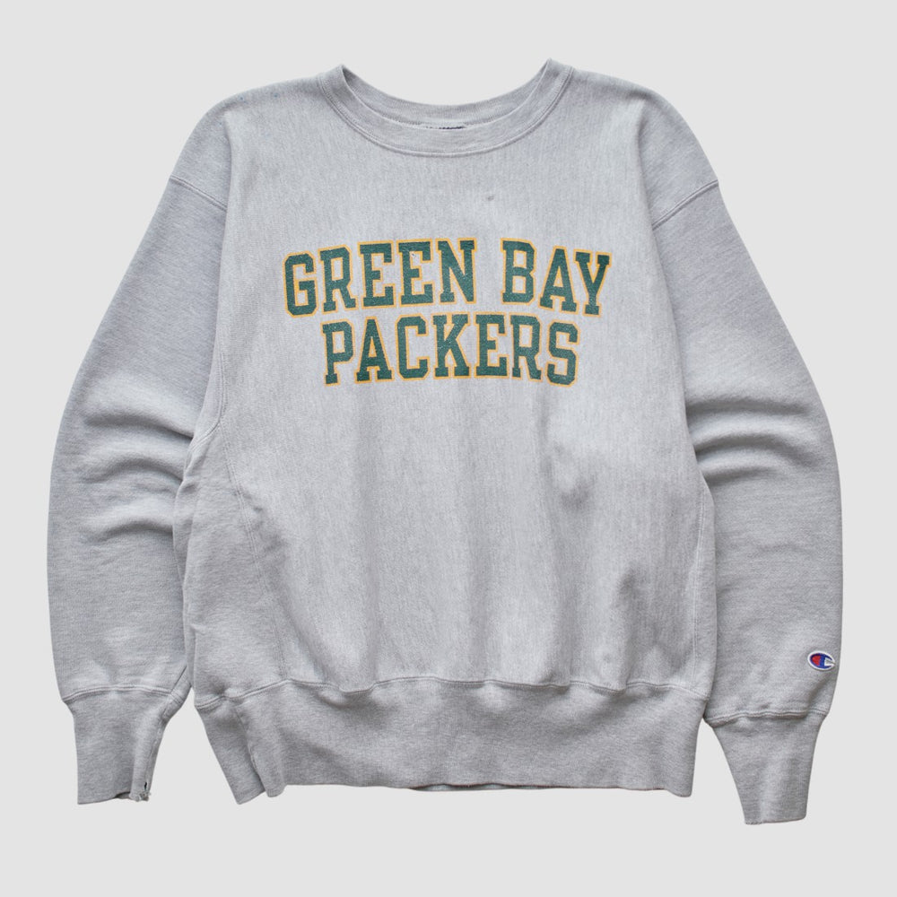 Green Bay Packers Champion 2000s Pullover Sweatshirt - Heather Gray Vintage discount
