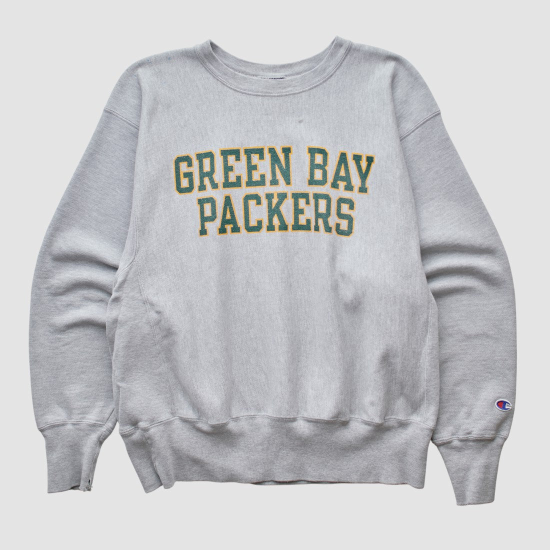 Green Bay Packers Champion 2000s Pullover Sweatshirt - Heather Gray Vintage discount