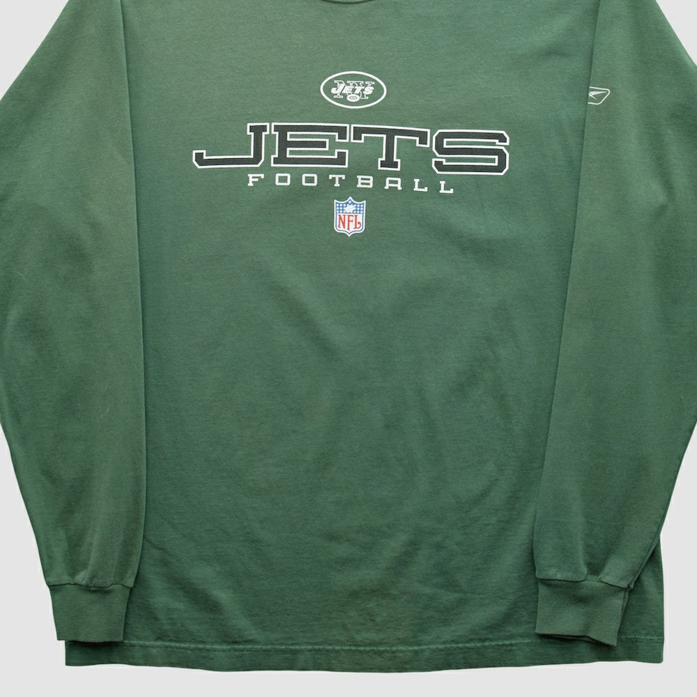 New York Jets Reebok 2000s Long Sleeve T-shirt - Green Vintage online