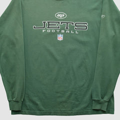 New York Jets Reebok 2000s Long Sleeve T-shirt - Green Vintage online