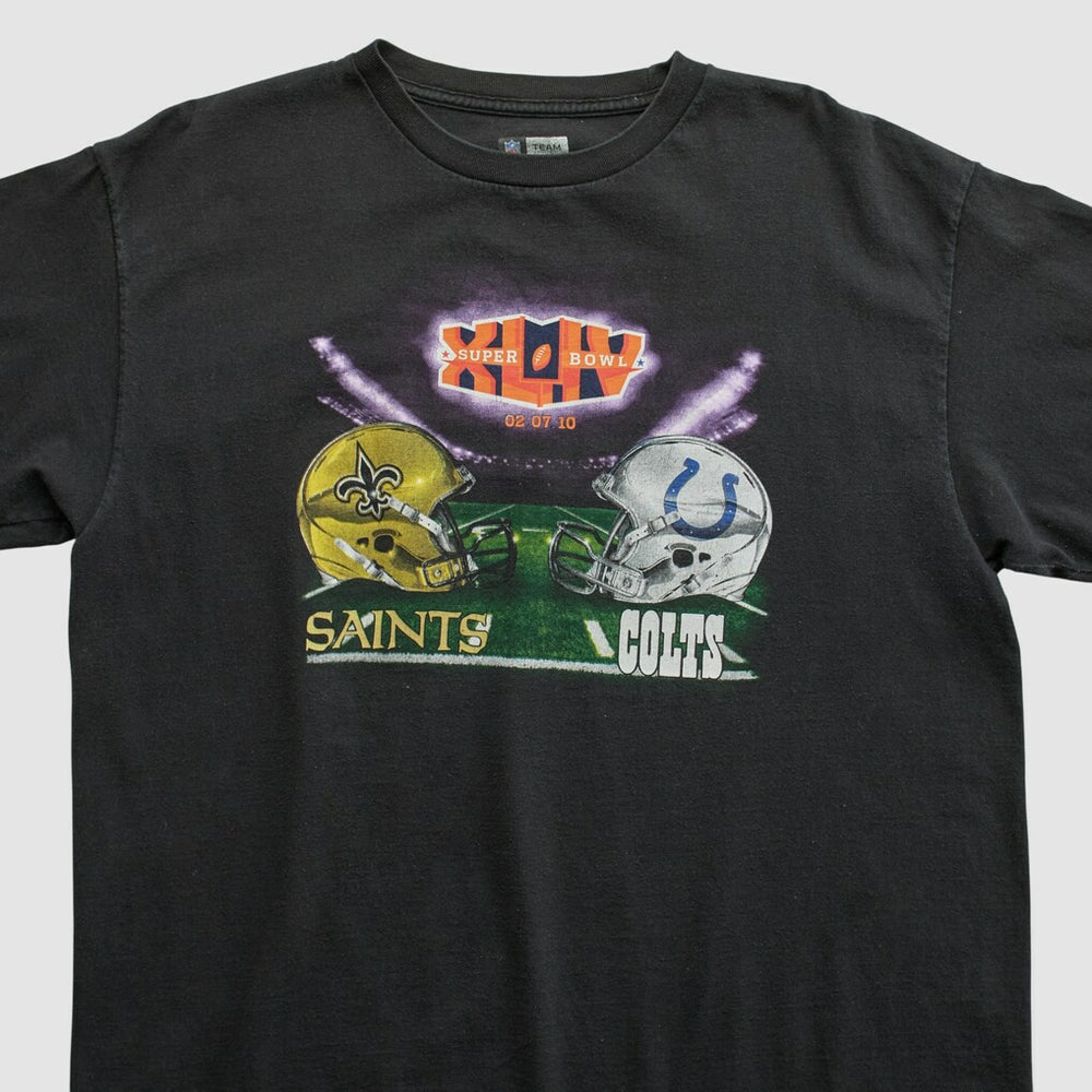 Super Bowl XLIV NFL 2010 T-shirt - Black Vintage cheap