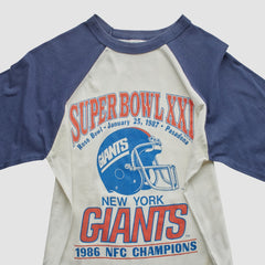 Super Bowl XXI Trench 1986 T-shirt - White Vintage sale